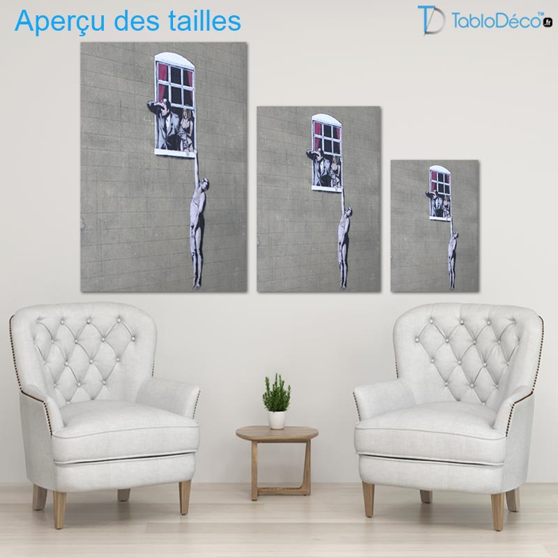 Tableau Banksy "Well Hung Lover"