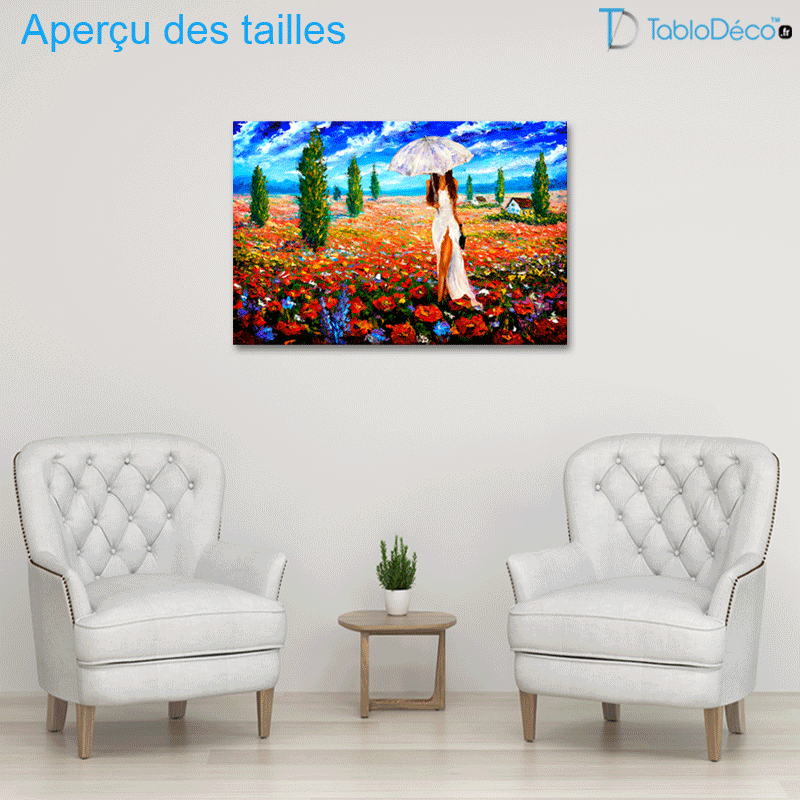 Tableau Femme avec Ombrelle