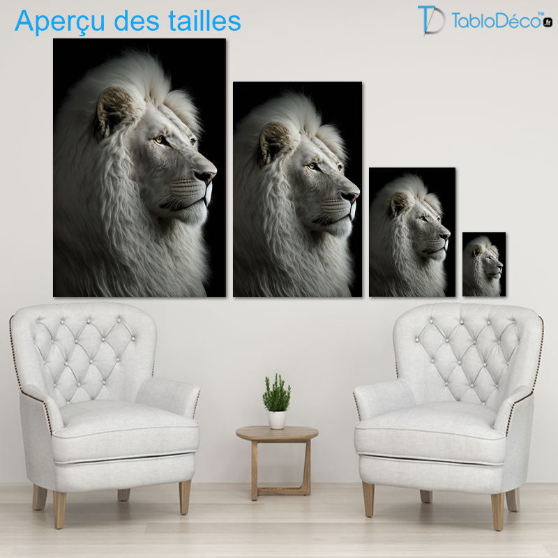 Tableau Lion Blanc