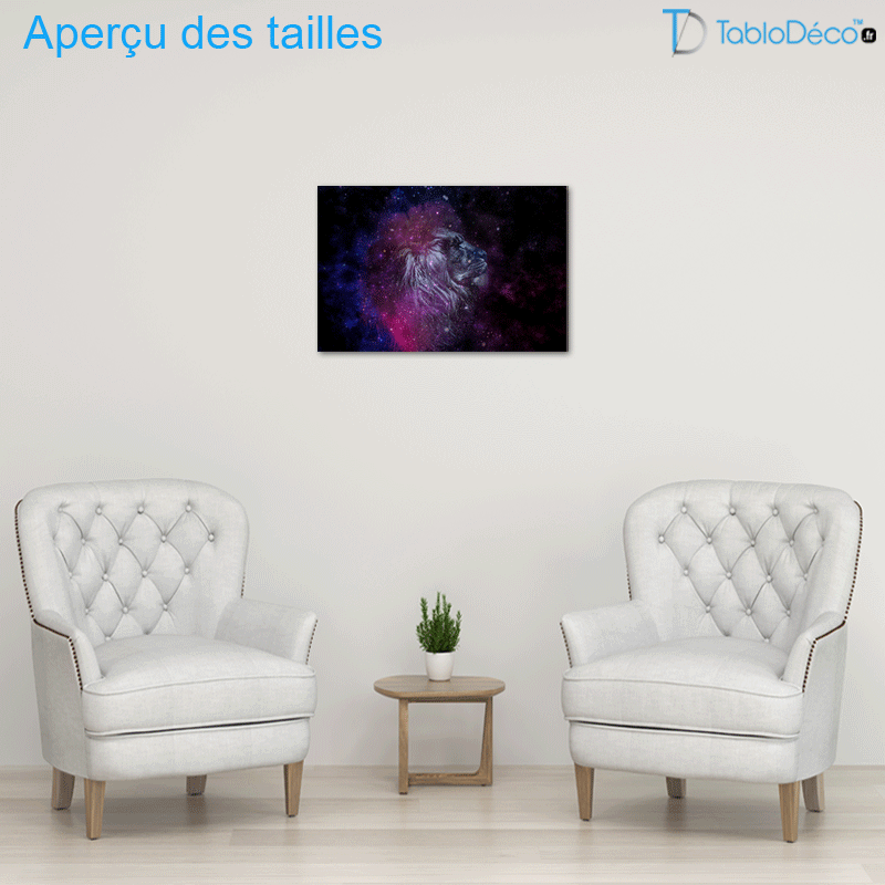 Tableau Lion Cosmique