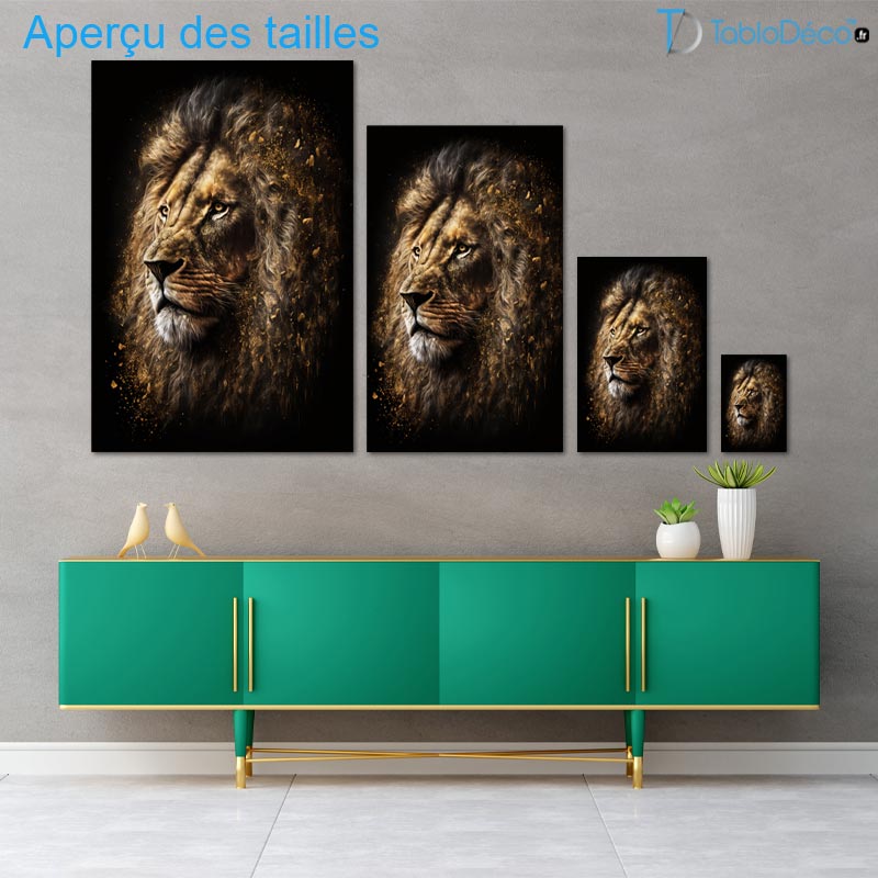 Tableau Lion Doré