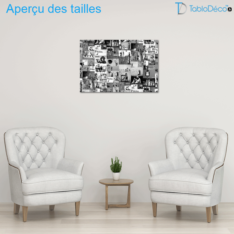 Tableau Noir et Blanc Banksy