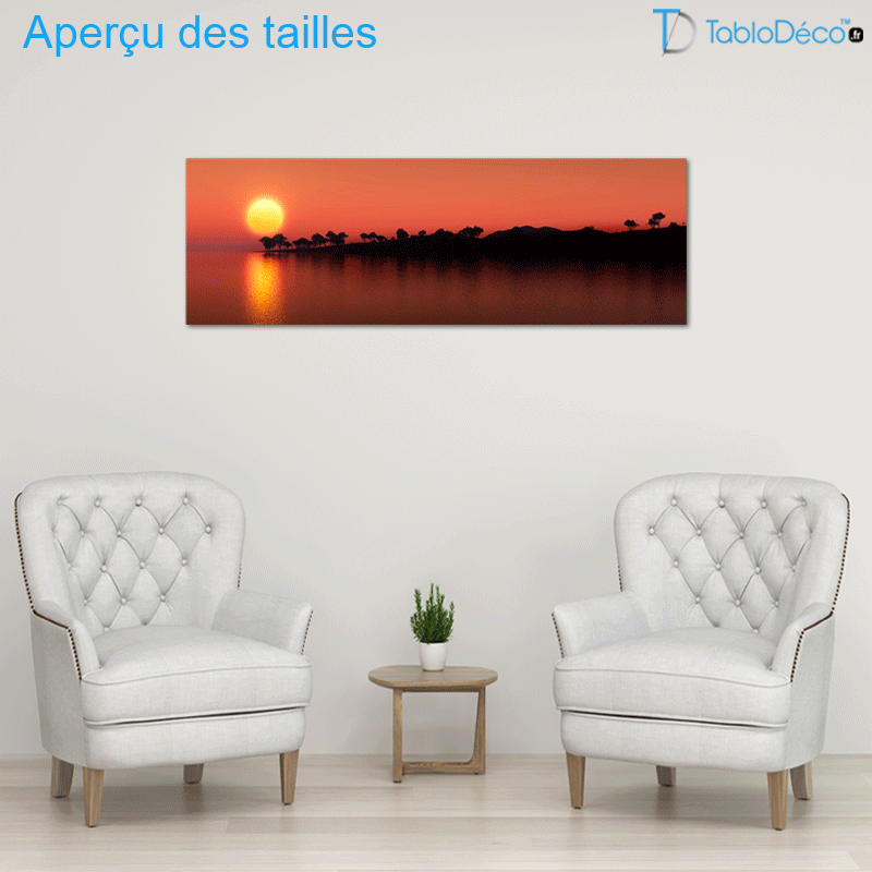 Tableau Panoramique Coucher de Soleil