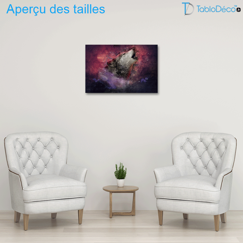 Tableau Loup Hurlement Intemporel