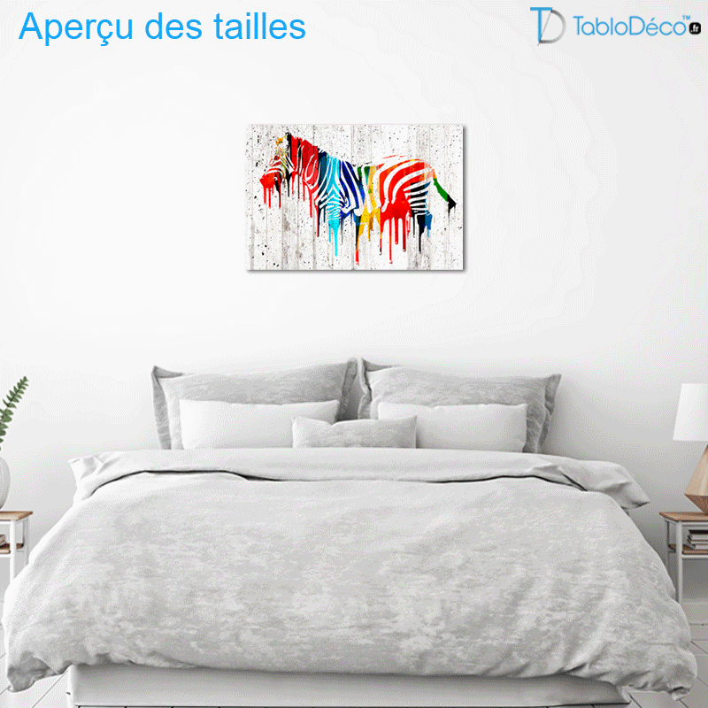 Tableau Urbain Zèbre Coloré