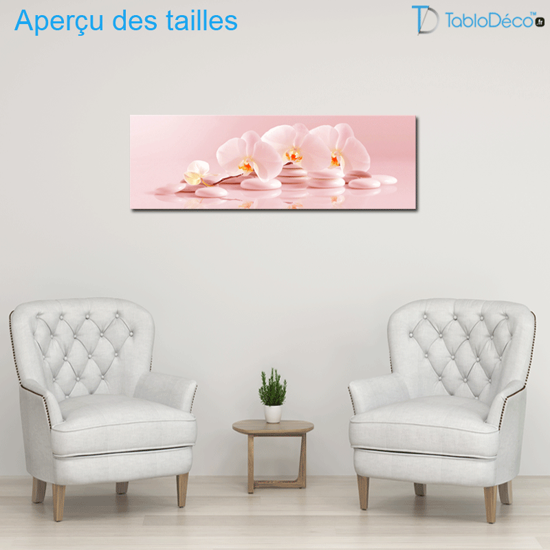 Aperçu des tailles du Tableau Zen Orchidée Rose