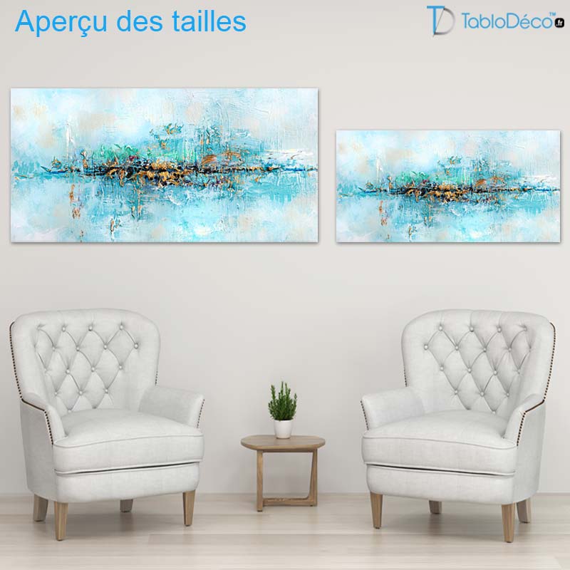 Toile Abstraite Bleue Exquise
