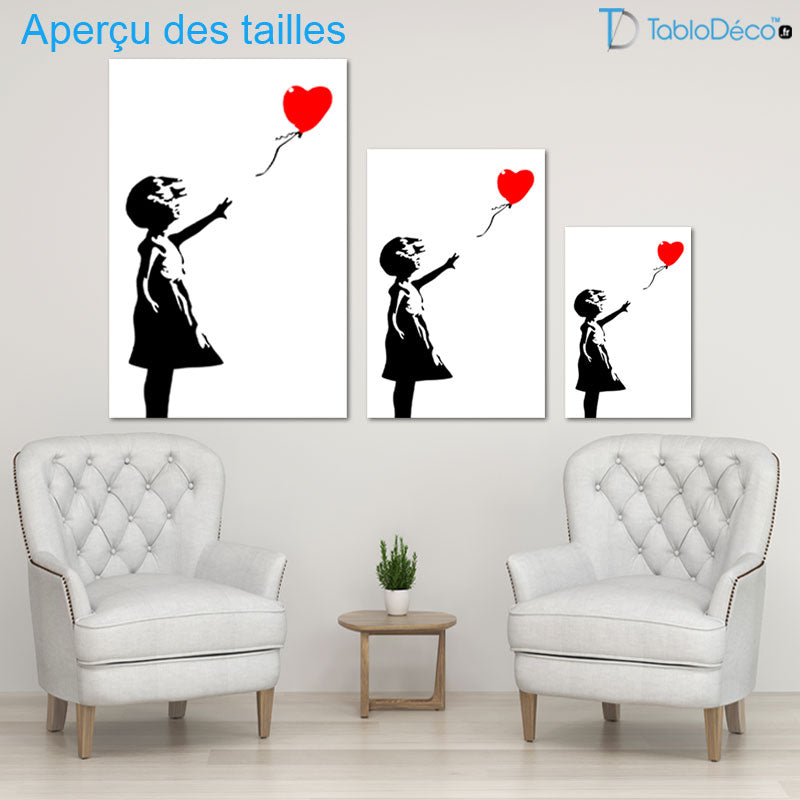 Toile Banksy "Girl with Balloon"