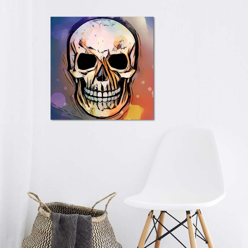 Cadre Décoratif avec une Tête de Mort - TabloDéco.fr
