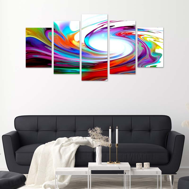 Toile  décorative murale Abstrait Tourbillon Coloré Mural - TabloDéco