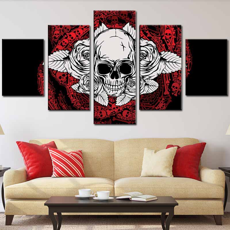 Toile Déco Murale Tête de Mort