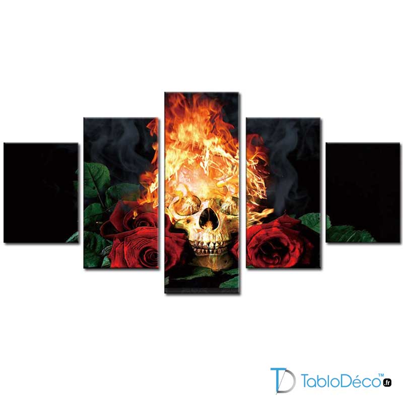 Toile Déco Tête de Mort Géante