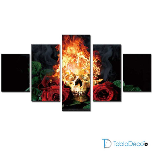 Toile Déco Tête de Mort Géante