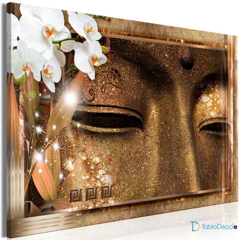 Acheter un Grand Cadre avec le visage de Bouddha - TabloDéco.fr