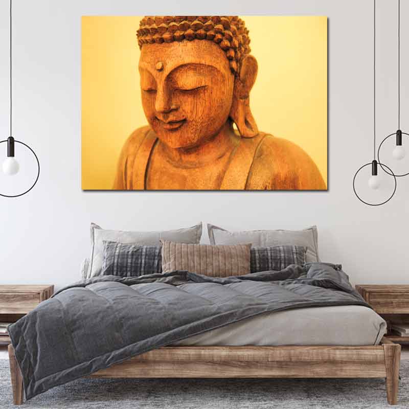 Grand Tableau Décoratif Bouddha en Bois - TabloDéco.fr