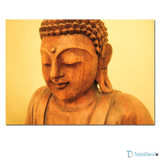 Acheter un Grand Tableau de Bouddha en Bois - TabloDéco.fr