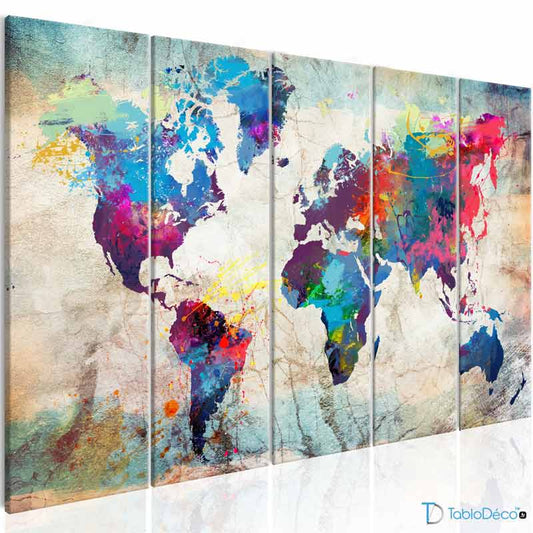 Tableau Carte du monde Grand Format