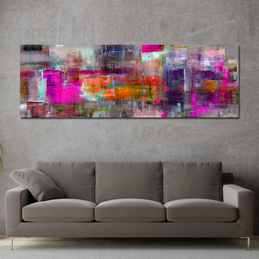 Grand Tableau décoratif Coloré Abstrait
