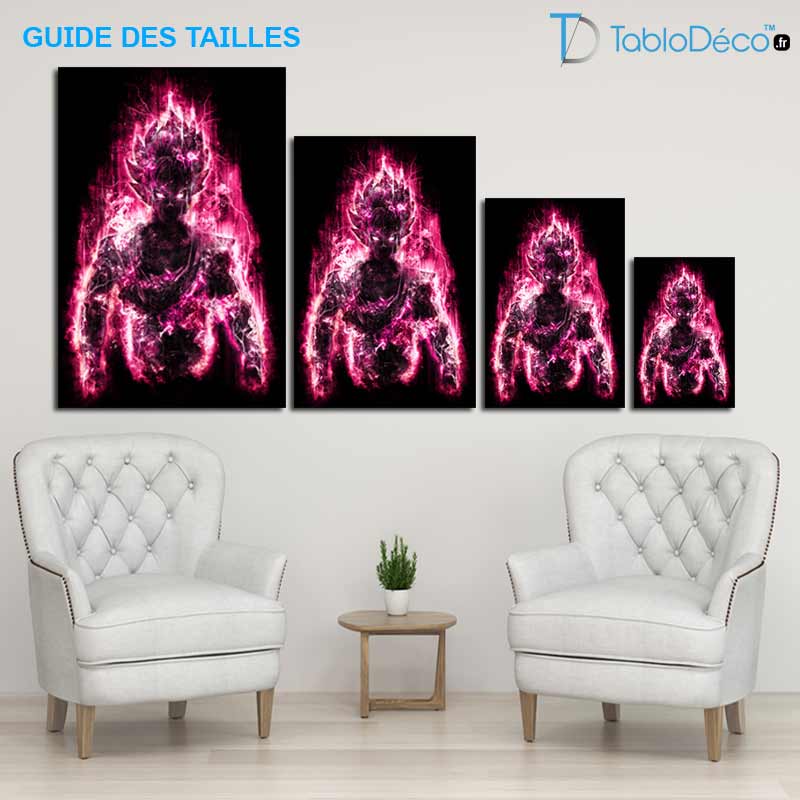 Guide des tailles du Tableau Black Goku