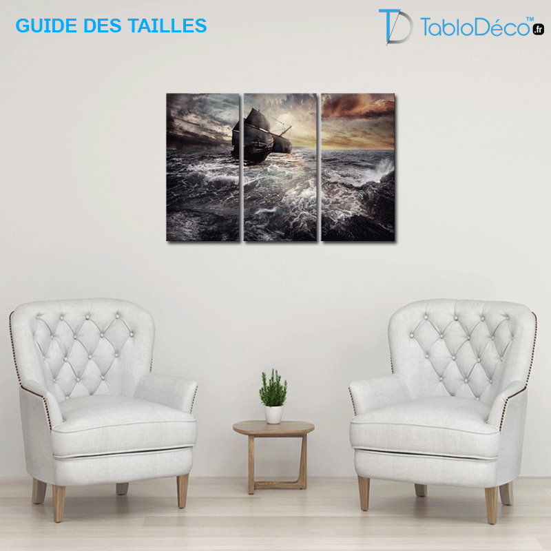 Guide des tailles du Tableau de Bateau dans la Tempête