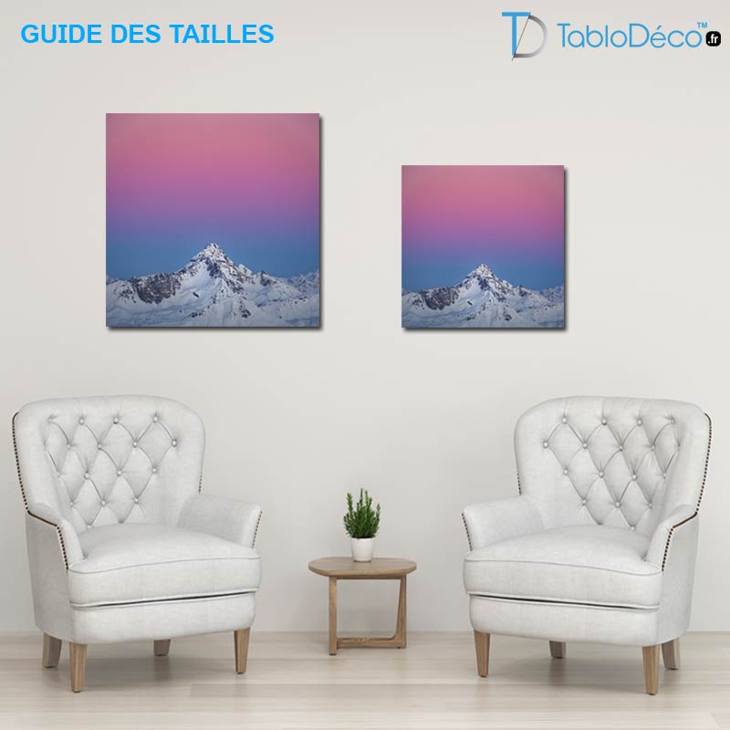 Guide des tailles du Tableau Photo du Pic de Rochebrune