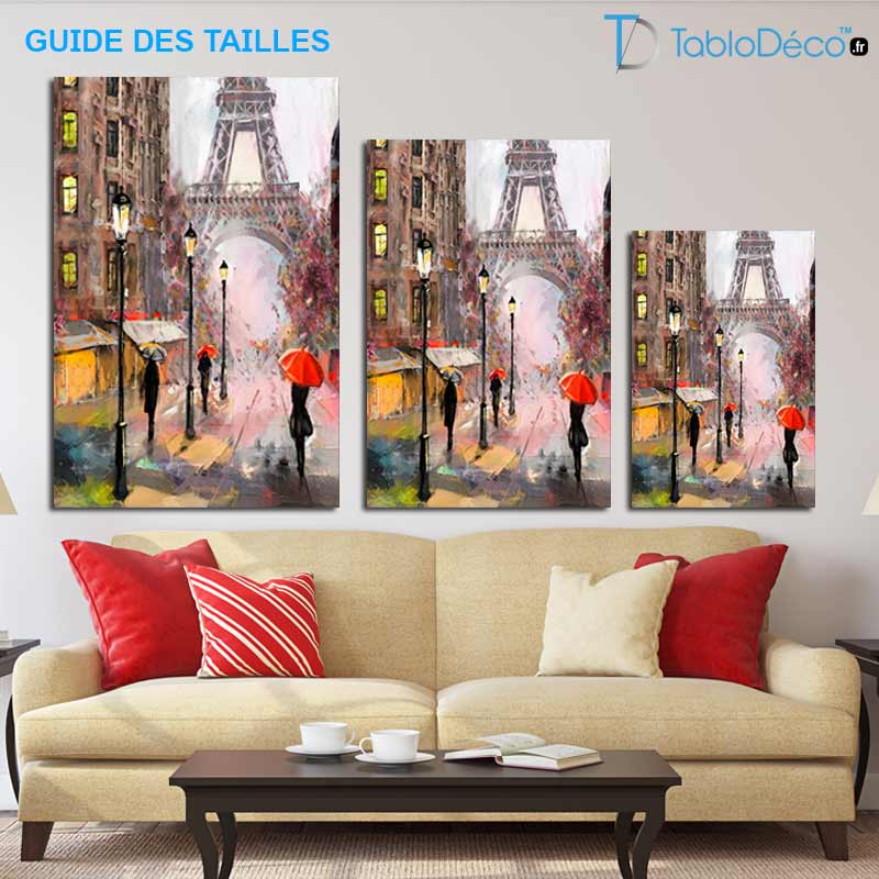Guide des tailles du Tableau Rue de Paris