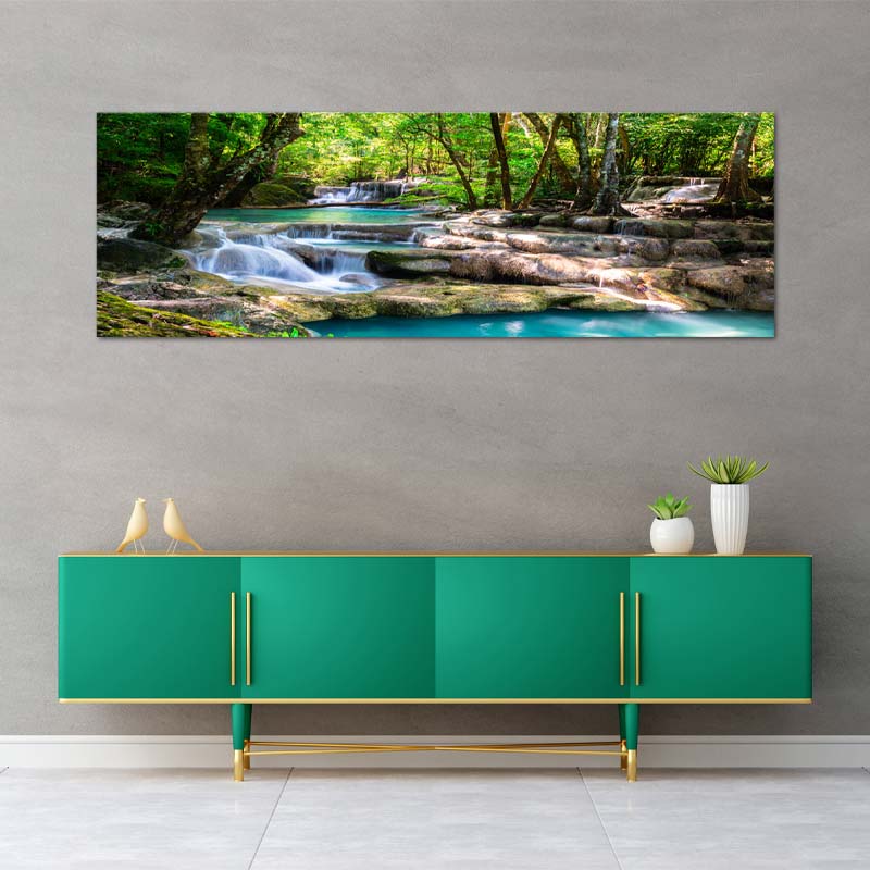 Impression Photo sur toile Panoramique d'une Rivière - TabloDéco.fr