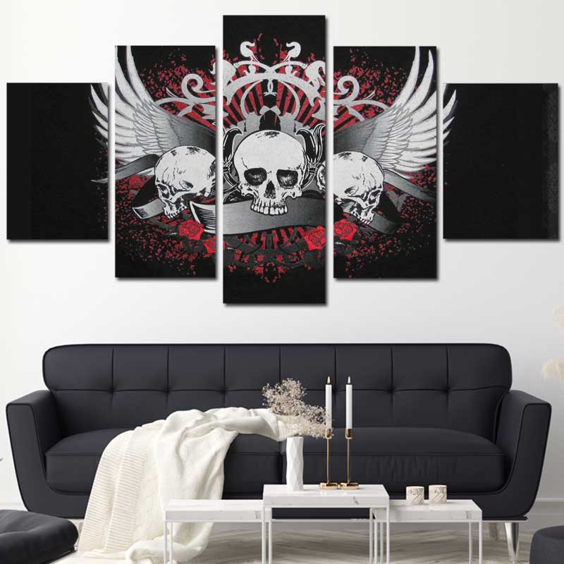 Objet Déco Tête de Mort en Tableau