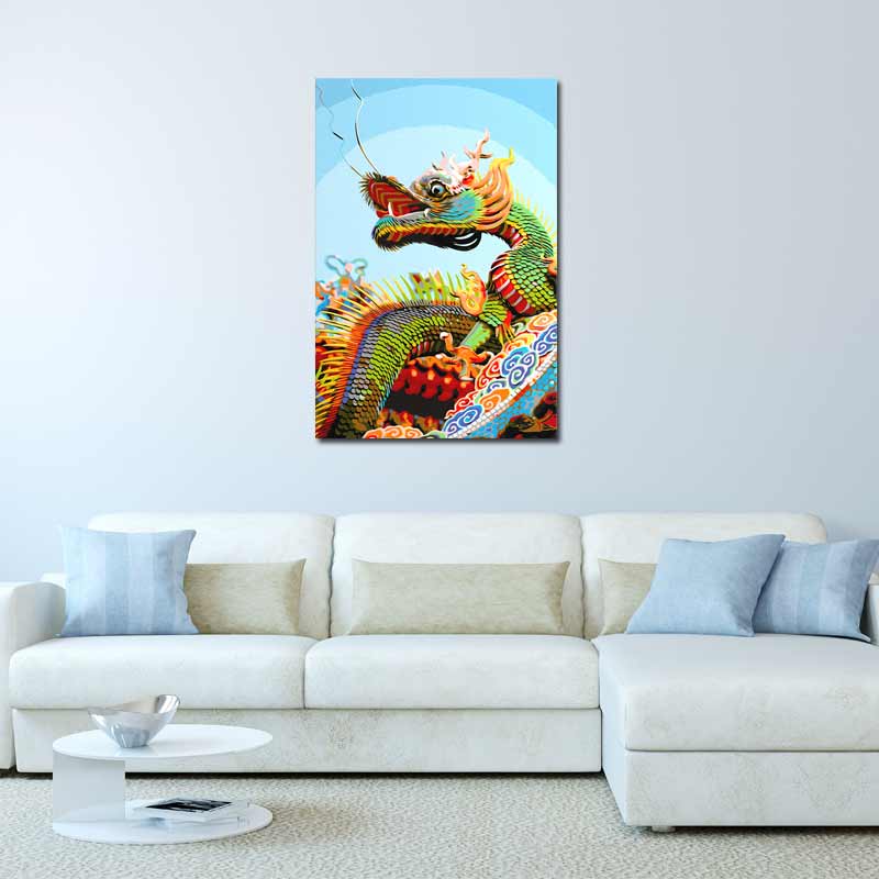 Peinture par numéros Dragon Coloré
