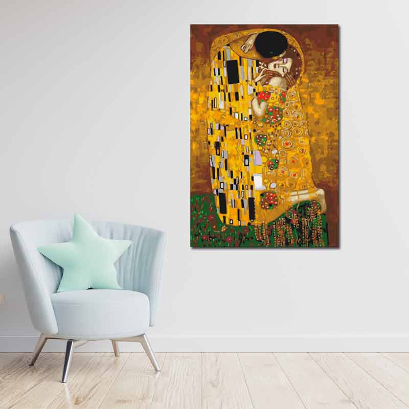 Set complet de Peinture par numéros du Baiser de Klimt