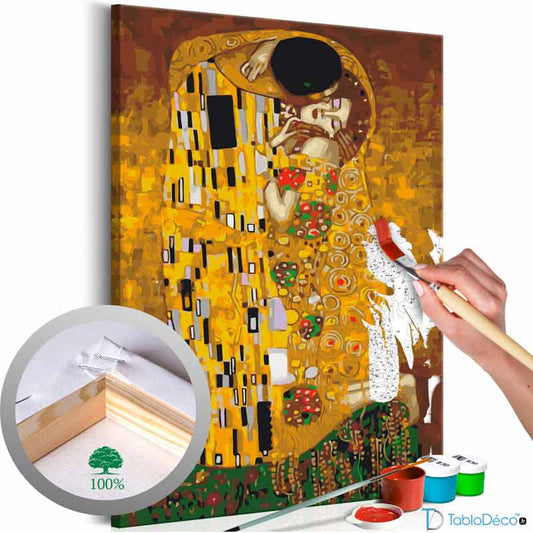 Peinture par numéros du Baiser de Klimt sur toile