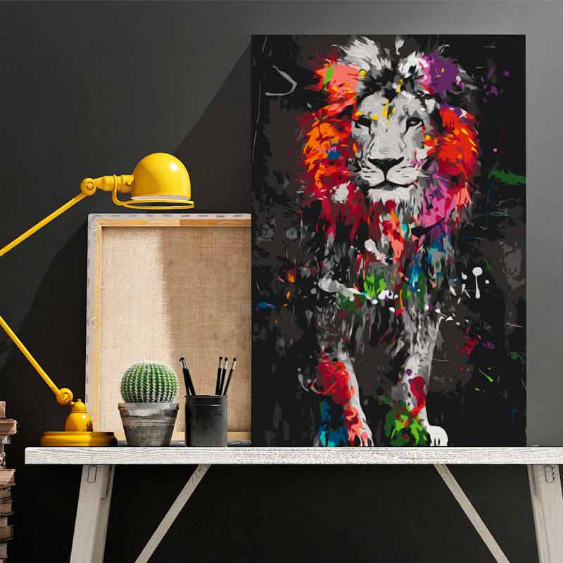 Kit de Peinture par numéro Lion Coloré