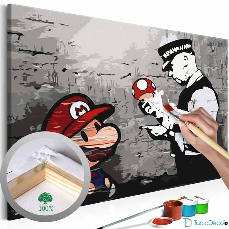 Peinture par numéro sur toile Mario Banksy