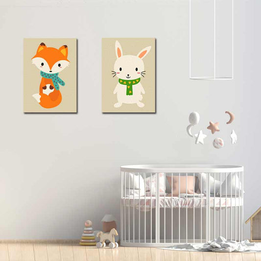 Peinture par numéros Renard et Lapin