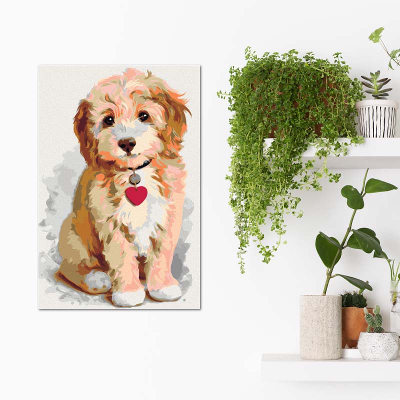 Toile à peindre par numéros avec un Bébé Bobtail - TabloDéco.fr