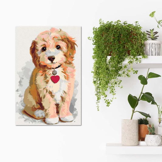 Toile à peindre par numéros avec un Bébé Bobtail - TabloDéco.fr