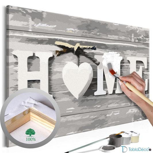 Acheter une peinture à faire soi-même numérotés "Cosy Home" - TabloDéco.fr