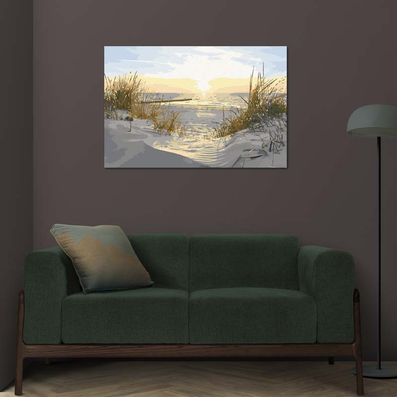 Peinture par numéros Plage de Sable - TabloDéco.fr
