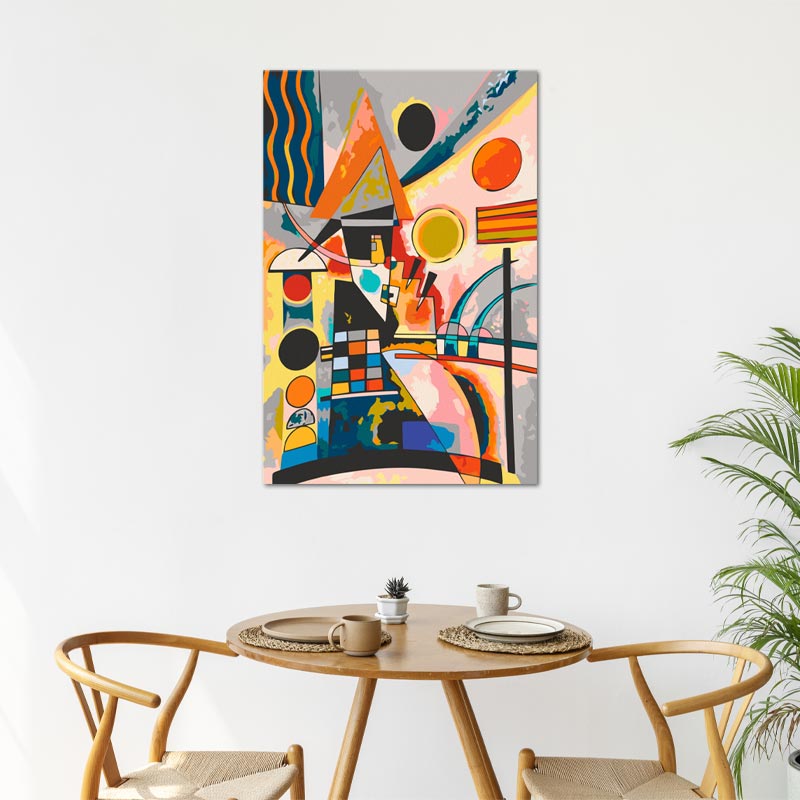 Reproduction à peindre avec numéros "Swinging" de Vassily Kandinsky - TabloDéco.fr