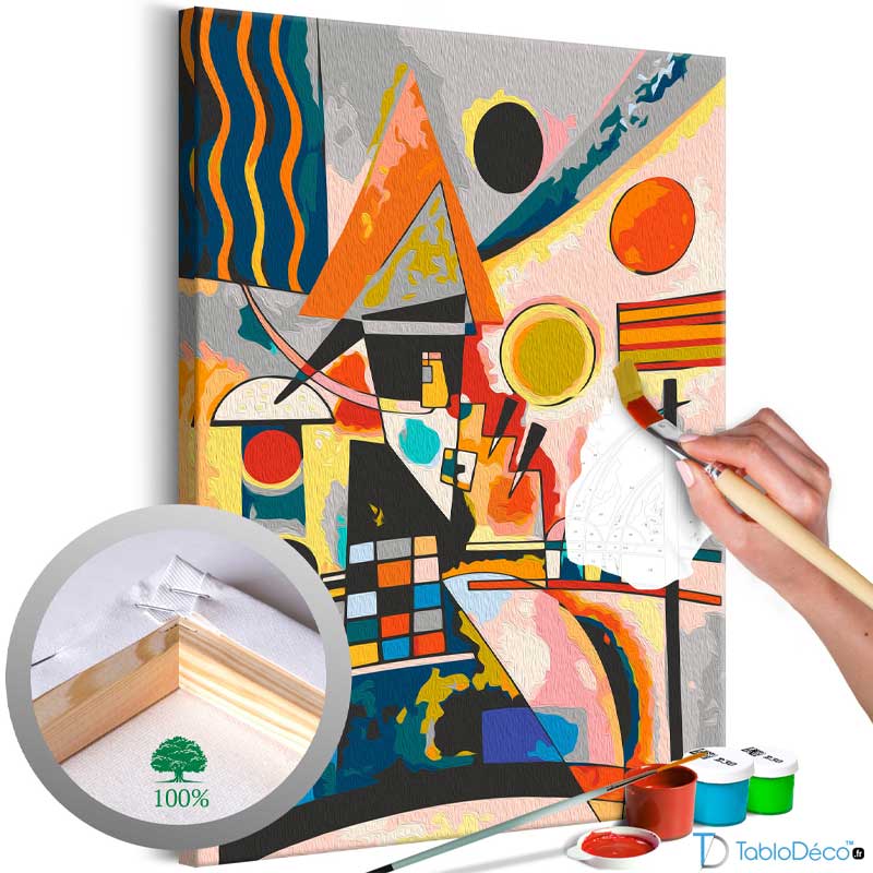 Toile à peindre par numéros "Swinging" de Vassily Kandinsky - TabloDéco.fr