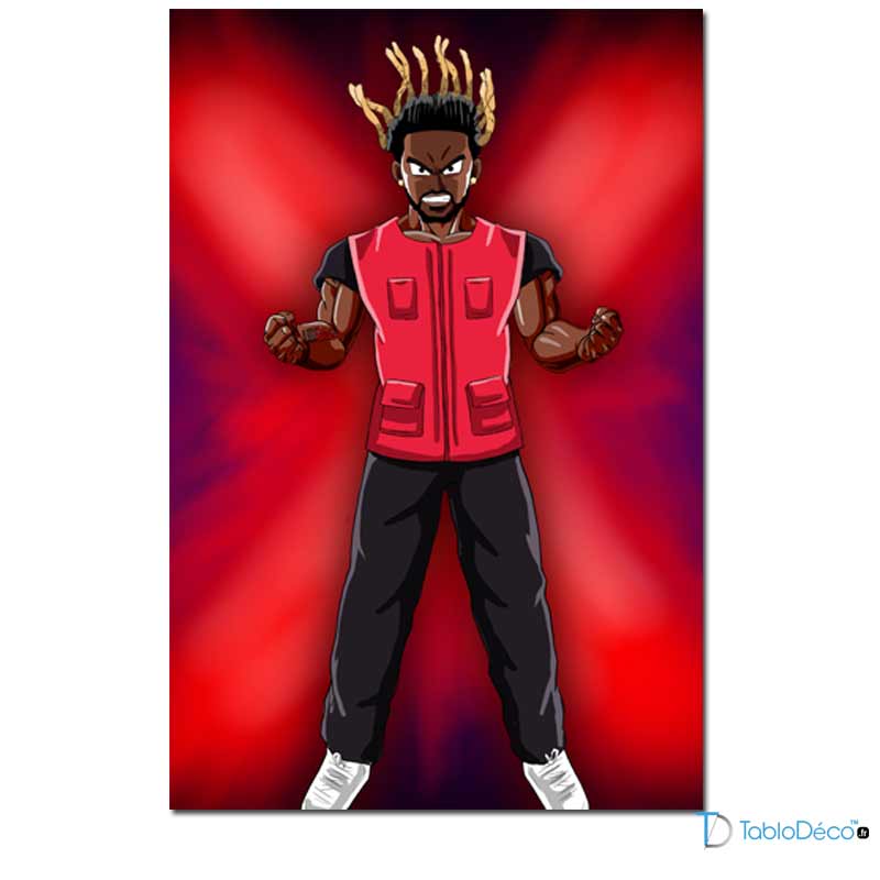 Portrait Dragon Ball Z Personnalisé en tableau