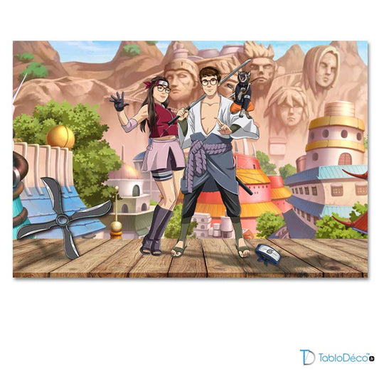 Portrait personnalisé style Naruto sur toile