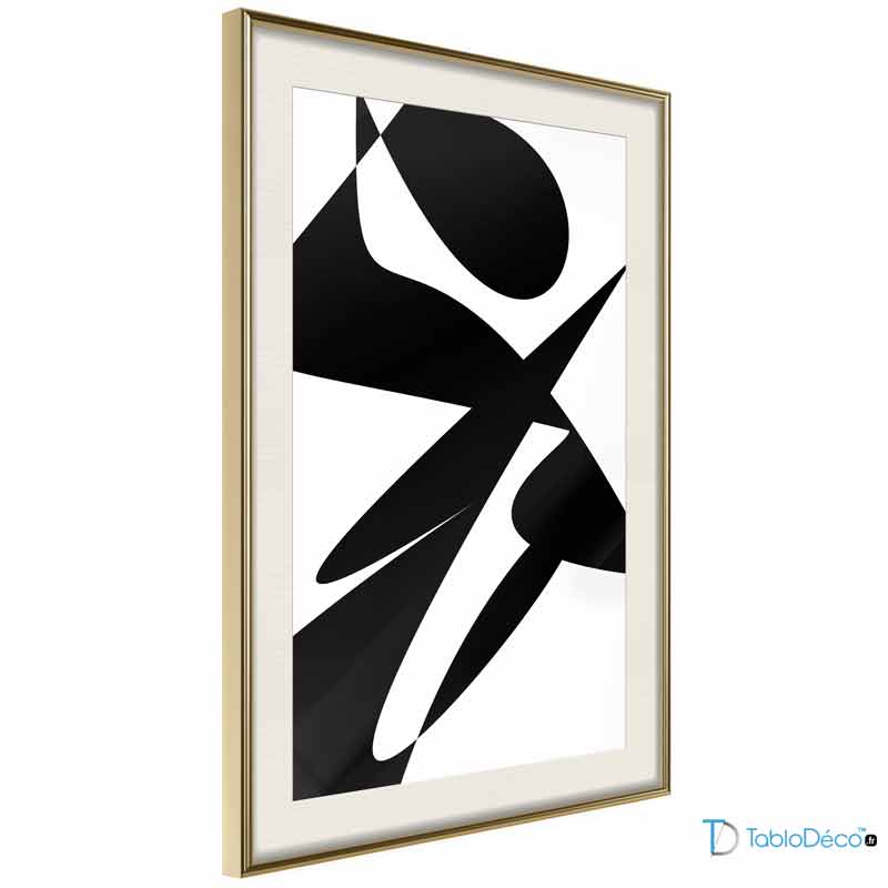Affiche Murale Abstrait Noir et Blanc