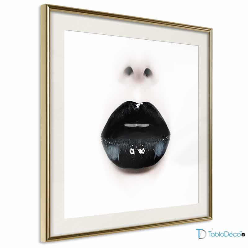 Poster Black Lips cadre doré avec passe partout