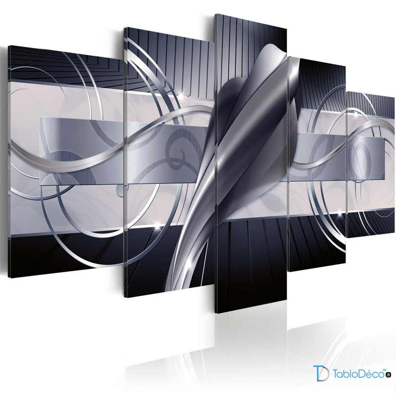 Tableau sur toile imprimée Abstrait Design Moderne Bleuté