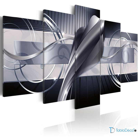 Tableau sur toile imprimée Abstrait Design Moderne Bleuté