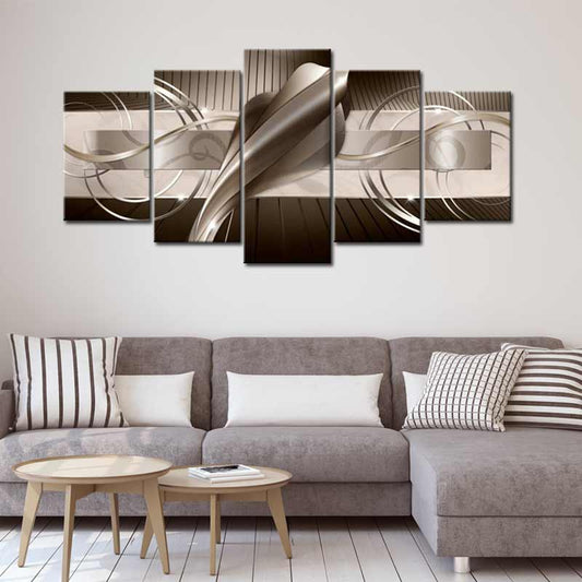 Tableau Abstrait Design Moderne Marron
