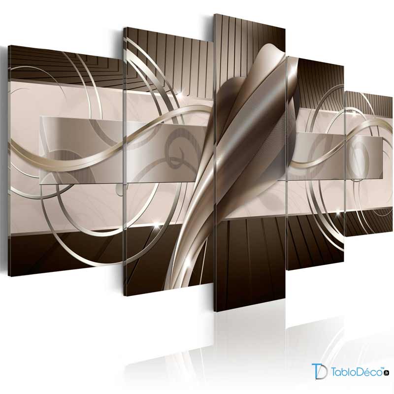 Tableau sur toile imprimée Abstrait Design Moderne Marron