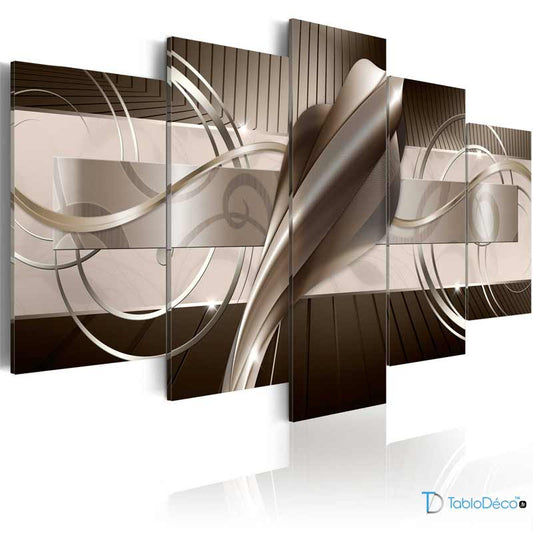 Tableau sur toile imprimée Abstrait Design Moderne Marron