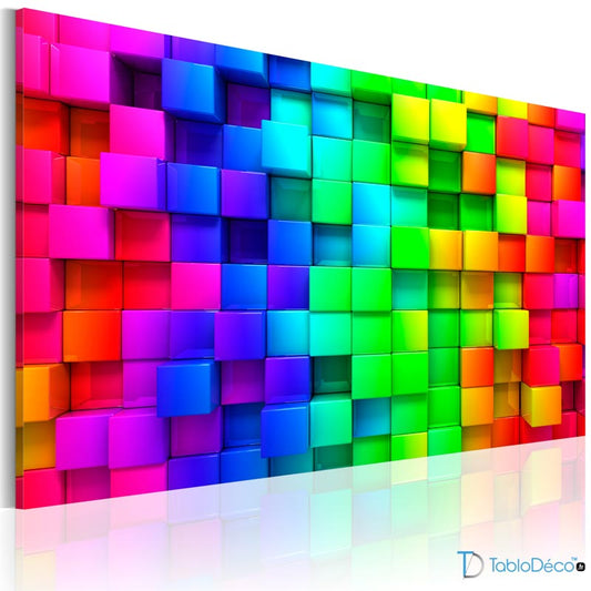 Acheter un Tableau Abstrait Moderne Multicolore - TabloDéco.fr